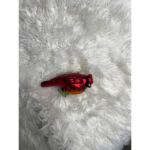 ─୨ৎ─ Robert Stanley Large RED CARDINAL BIRD ON HOLLYBRANCH Hanging Ornament ❌ - Picture 5 of 8